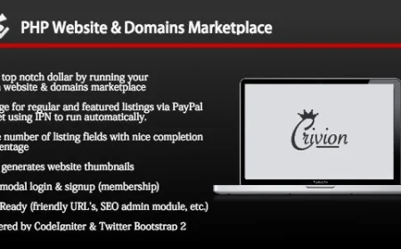 PHP Website and Domains Marketplace