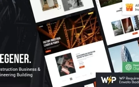 Wegener v2.0.0 - Construction Business &amp; Engineering Building WordPress Theme