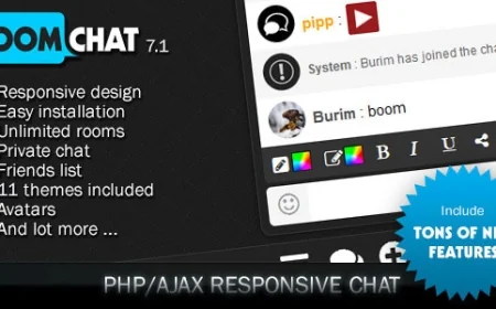 Boomchat v7.0 - Responsive PHP/AJAX Chat