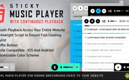 Sticky HTML5 Music Player With Continuous Playback