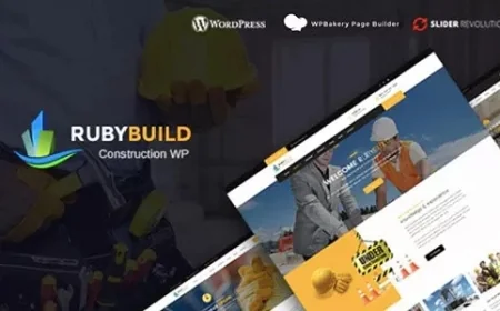 RubyBuild v2.3 - Building &amp; Construction WordPress Theme