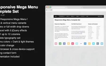 Responsive Mega Menu Complete Set