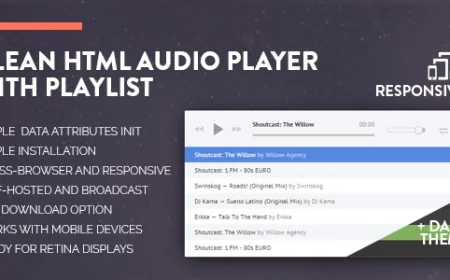 Clean HTML Audio Player with Playlist
