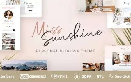 Miss Sunshine v1.1.2 - Women Lifestyle Blog WordPress Theme