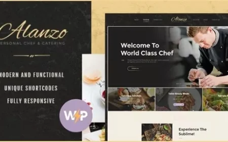 Alanzo v1.1.0 - Personal Chef &amp; Wedding Catering Event WordPress Theme