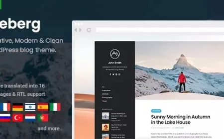 Iceberg v2.2.1 - Simple &amp; Minimal Personal WordPress Blog Theme