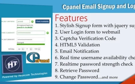 Cpanel Email Signup and Login