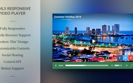 Modern HTML5 Responsive Video Player