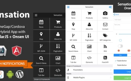 Sensation v1.15.0 - PhoneGap / Cordova Full Hybrid App