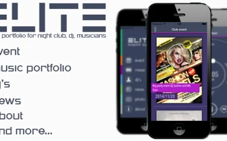 Elite – music portfolio with php backend