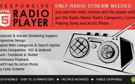 Radio Player With Playlist - Shoutcast and Icecast