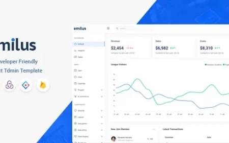 Emilus - React Admin Template v2.1.4