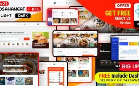 Osahan Eat - Online Food Ordering Website HTML, React Template v2.1
