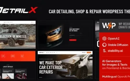 DetailX v1.10.0 - Car Detailing, Shop &amp; Repair Theme
