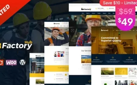 Factory HUB v1.4.1 - Industry and Construction WordPress Theme