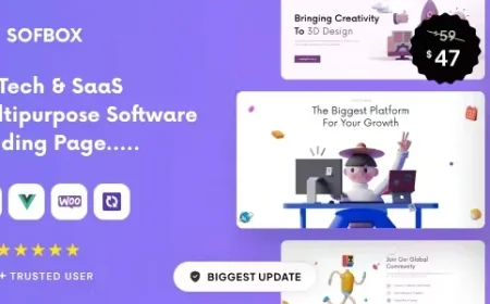 Sofbox v5.0.4 - Tech &amp; SaaS Multipurpose Software Landing Page