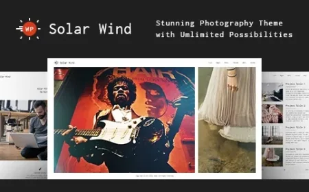 SolarWind v1.4.1 - Photography WordPress Theme