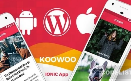 Koowoo v2.3 - Wordpress News Android App + Wordpress Blog iOS App IONIC 3 Full Application