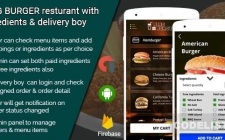 KING BURGER v3.0.1 - restaurant with Ingredients & delivery boy full android application