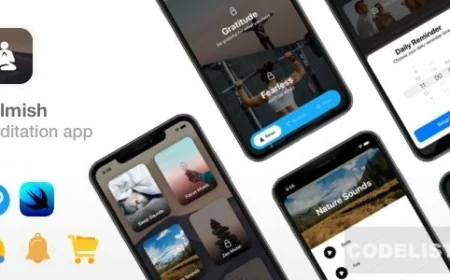 Calmish v1.0 - Meditation & Relaxation SwiftUI app - iOS 14 ready