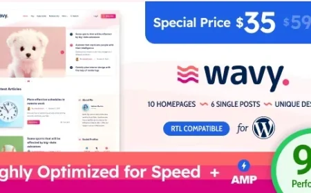 Wavy - Modern &amp; Lightweight Blog for WordPress v1.8.5