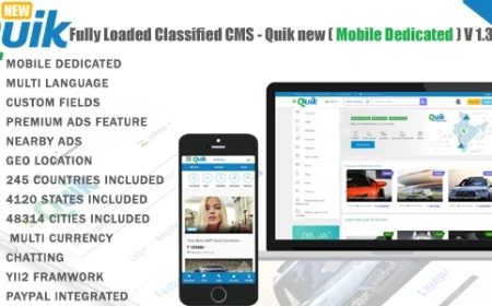 Quik new v1.3 - Fully Loaded Classified Ads CMS