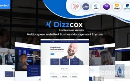 Dizzcox v2.2 - Multipurpose Website & Business Management System CMS