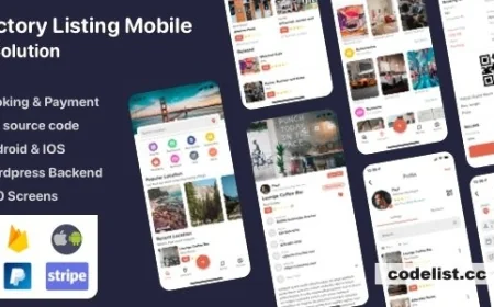 Listar FluxPro v1.2.1 - Flutter mobile directory listing &amp; booking - Wordpress Backend