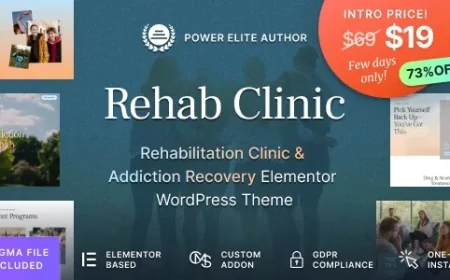 Rehab Clinic - Addiction Recovery Center WordPress Theme v1.0.1