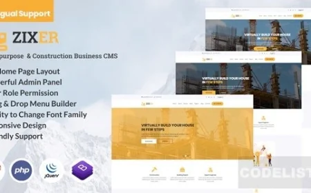 Zixer v1.0.2 - Multipurpose Website & Construction Business Company CMS - nulled