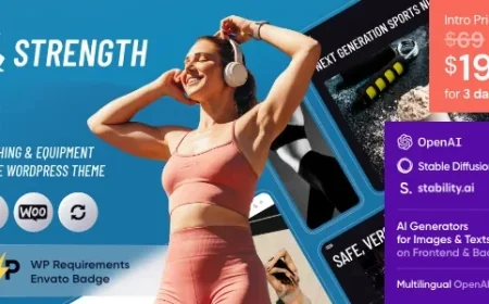 Strength - Sports Store &amp; Equipment Shop WordPress Theme v1.0