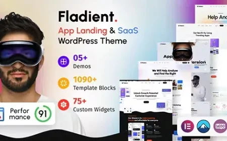 Fladient - App Landing Page WordPress Theme v1.0.1