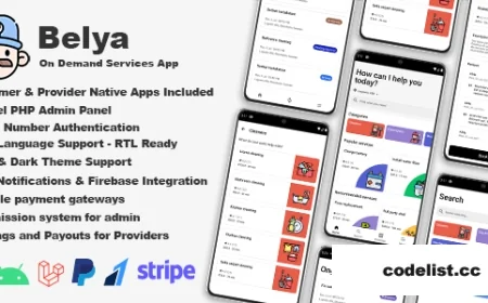 Belya v3.0 - On Demand Service App | Customer &amp; Provider Apps with Admin Panel