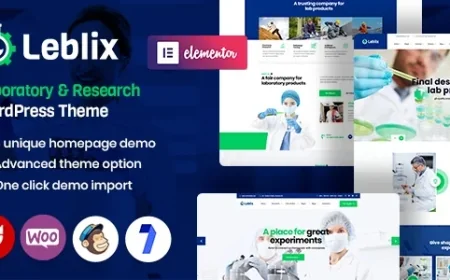 Leblix - Laboratory &amp; Research WordPress Theme v2.1