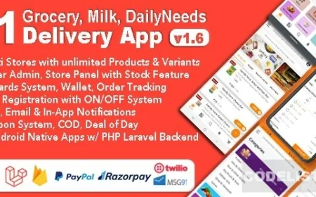 Grocery and Vegetable Delivery Android App with Admin Panel v1.6.4 - Multi-Store with 3 Apps - nulled