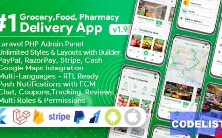 Grocery, Food, Pharmacy, Store Delivery Mobile App with Admin Panel v1.9.0