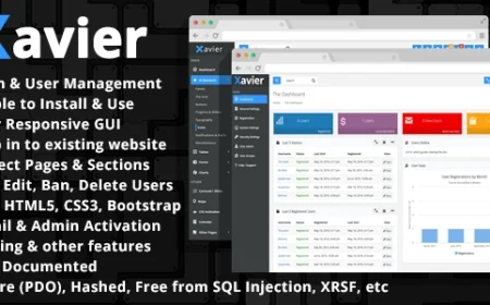 Xavier v3.1.5 - PHP Login Script & User Management Admin Panel