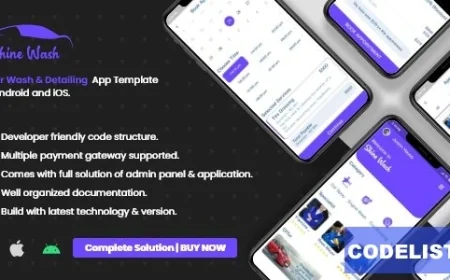 Car Wash Booking System with mobile apps android | Ios | Flutter v2.0.0
