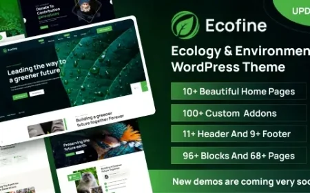 Ecofine - Ecology &amp; Environment WordPress Theme v1.1.2