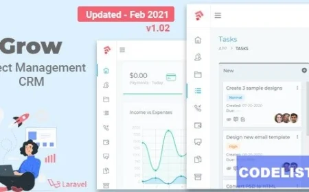 Grow CRM v1.02- Laravel Project Management