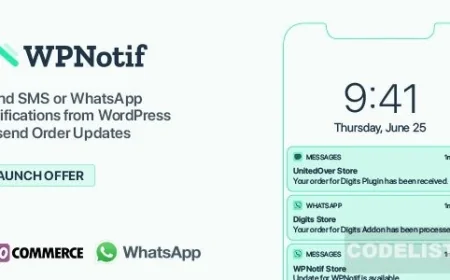 WPNotif v3.0.1.1 - WordPress SMS &amp; WhatsApp Notifications