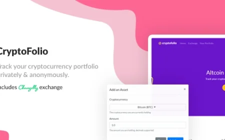 CryptoFolio - Cryptocurrency Portfolio Tracker & Exchange
