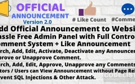 Official Announcement Snippet with Admin Panel v2.0