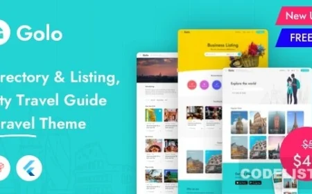 Golo v1.1.6.1 - Directory & Listing, City Travel Guide Laravel Theme