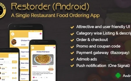 Restorder (Android) - A single restaurant food ordering app
