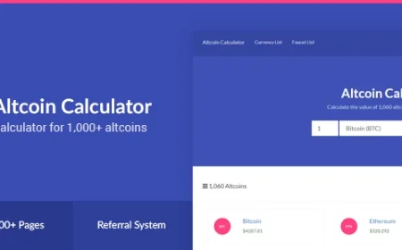 Altcoin Calculator - 1,000+ Crypto & 31 Fiat Currencies