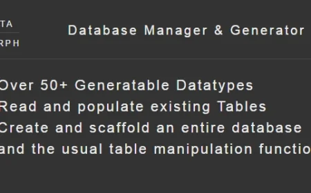 DataMorph Database Manager and Generator