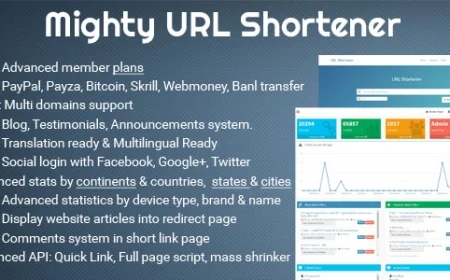 Mighty URL Shortener v3.2.1 - Short URL Script