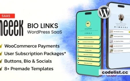 Meeek v2.1 - Bio Links SaaS (WordPress)
