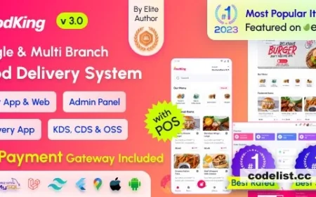 FoodKing v3.0 - Restaurant Food Delivery System with Admin Panel &amp; Delivery Man App - Restaurant POS - nulled